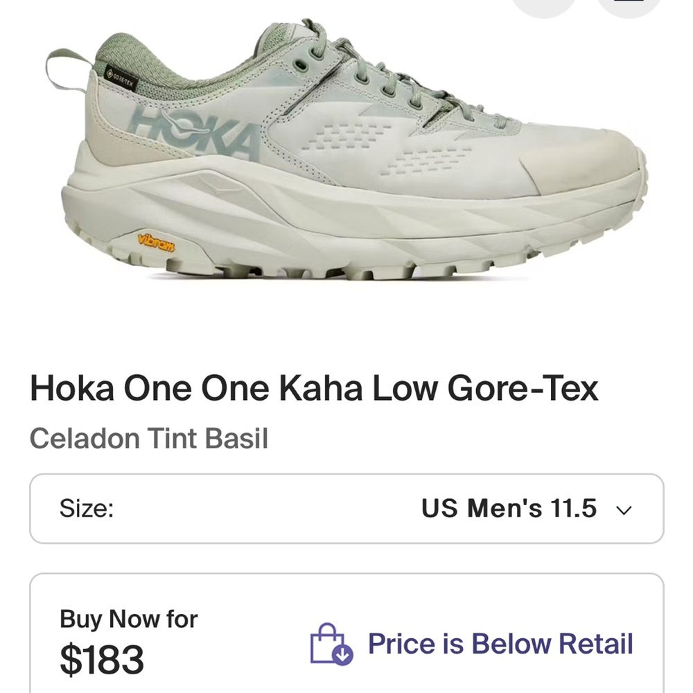 Hoka One One Kaha Low Gore-Tex, size men’s 13 - worn twice